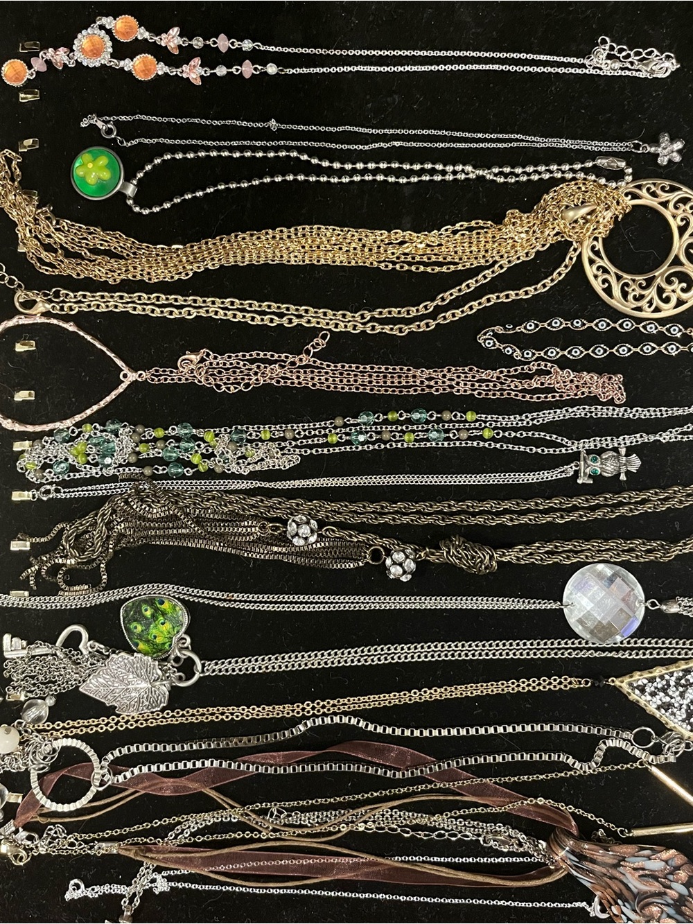 Huge Lot Mixed Metal and Pendant Necklaces - Women Jewelry